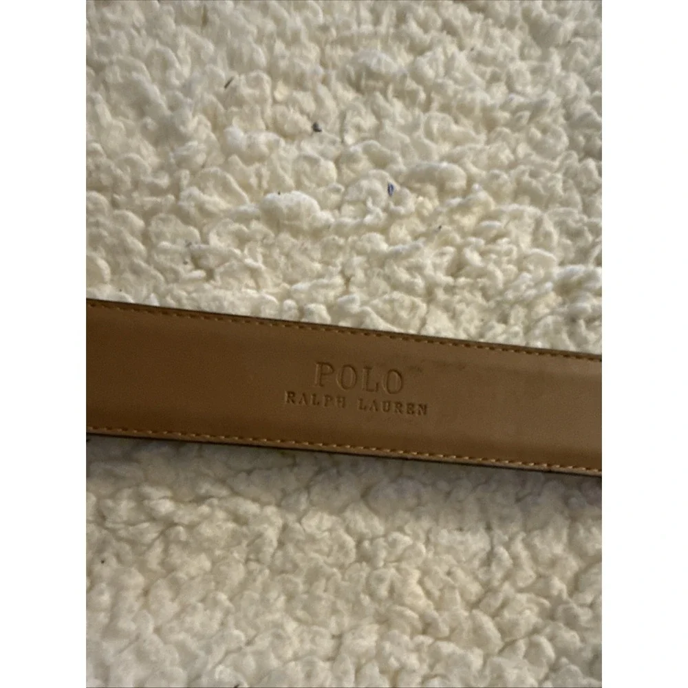 Polo Ralph Lauren Brown Alligator Crocodile  Leather Belt Size 40 Pre Owned